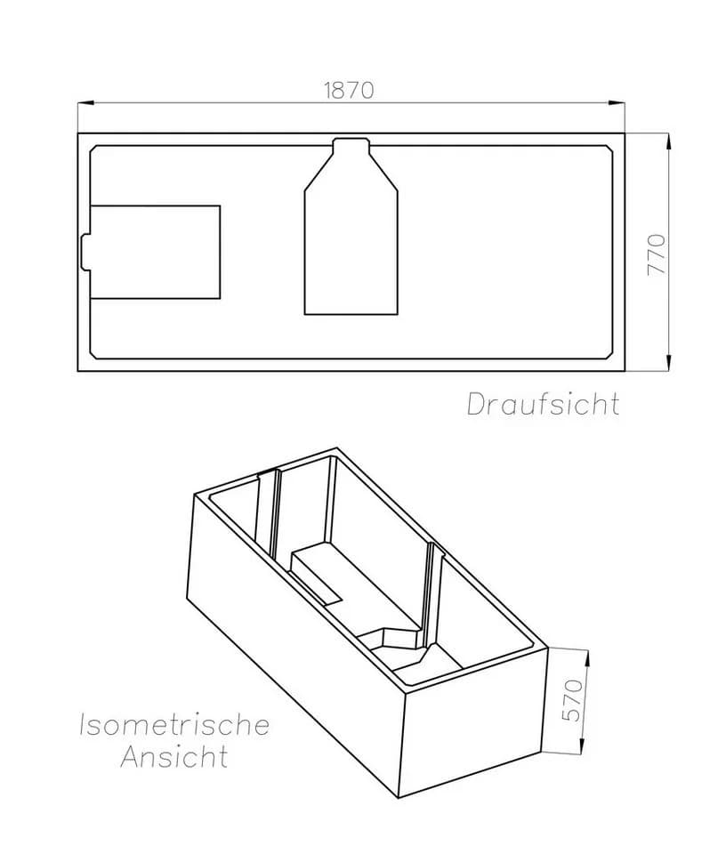 OTTOFOND Duobadewanne Weiß 190x80 cm Sanitäracryl - Bild 5
