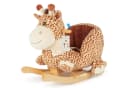 BIECO Schaukeltier Giraffe Beige Plüsch mit Sicherheitsgurt Bild 2