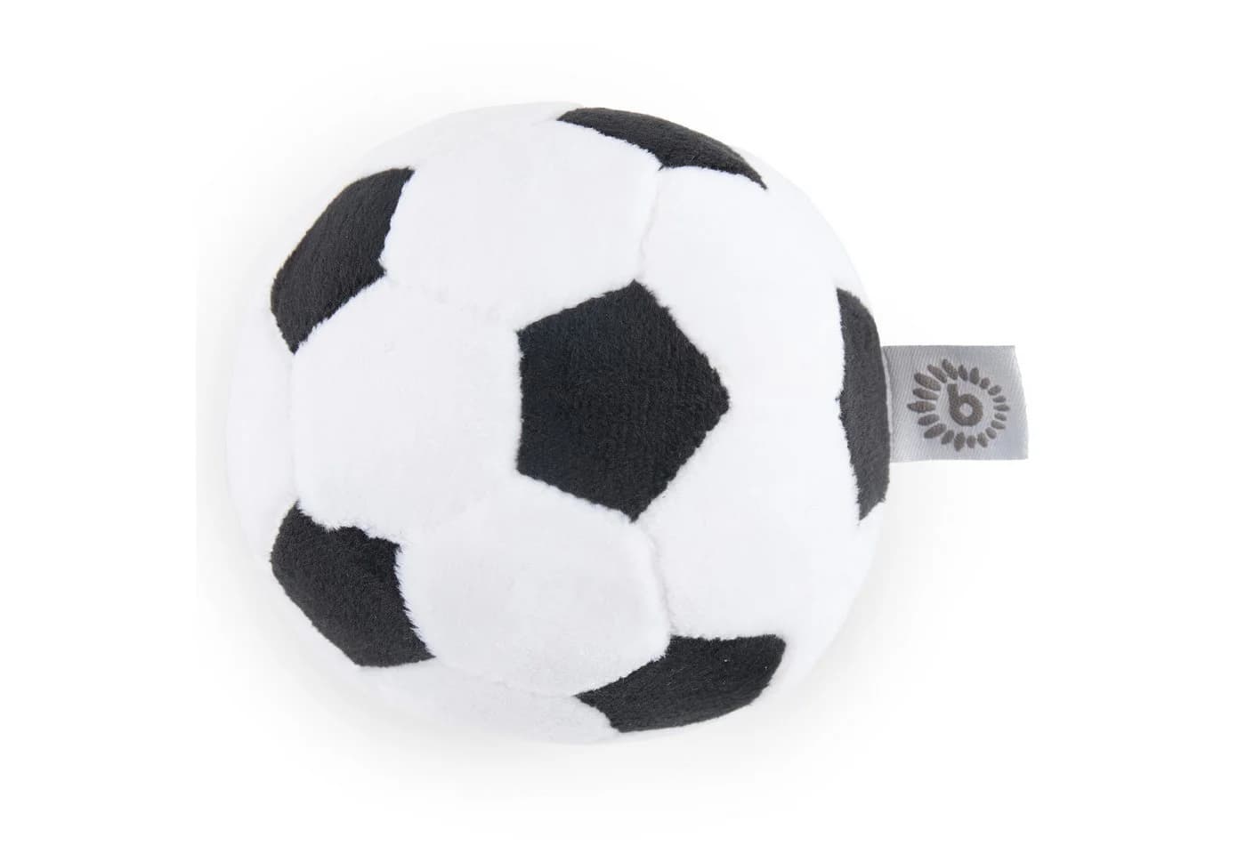 BIECO Greifball mit Rassel Schwarz/Weiß Velours - Bild 2