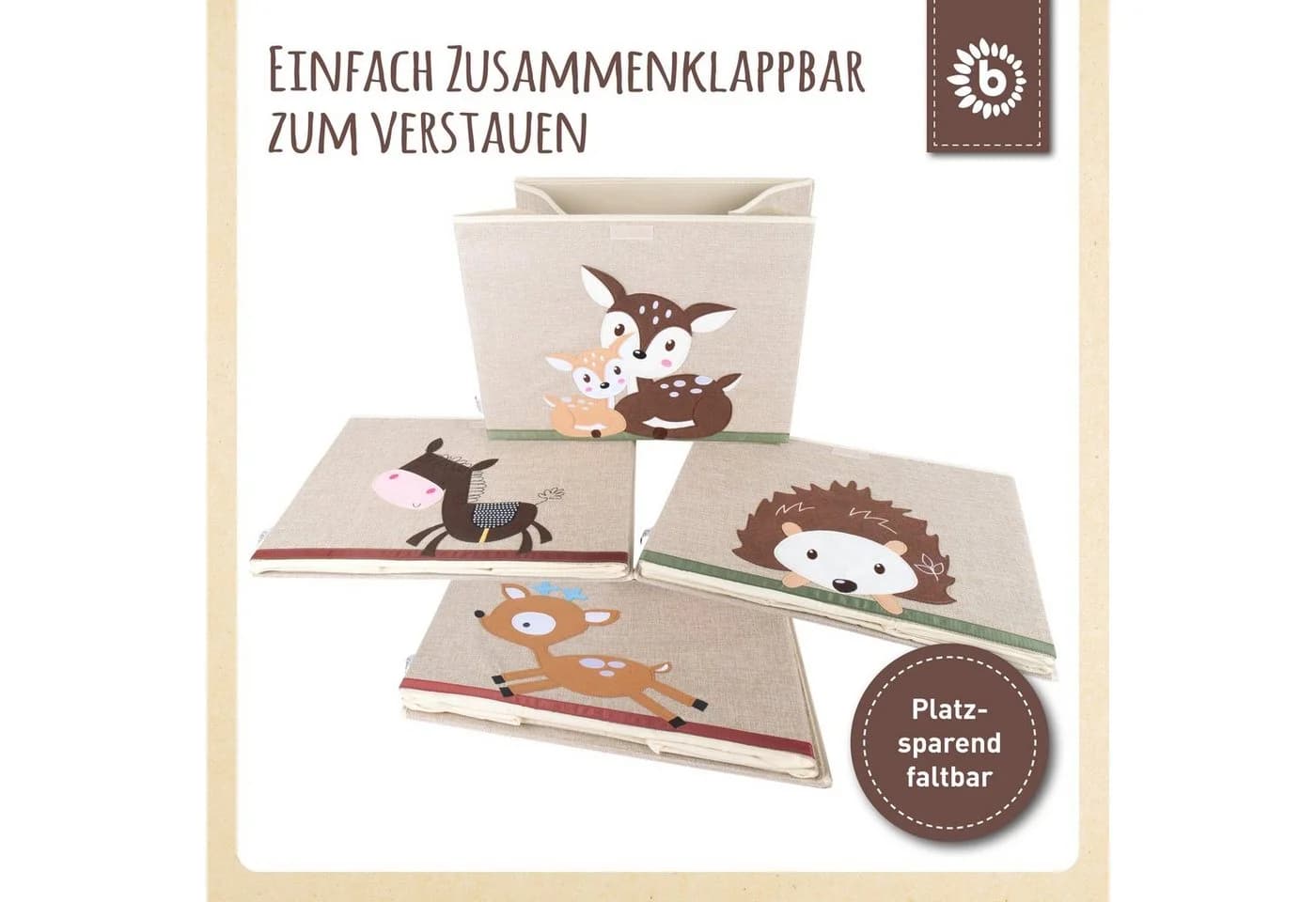 BIECO Spielzeugtruhe 65L Faltbar Aufbewahrungsbox mit Deckel - Bild 5