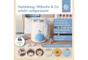 BIECO Wäschekorb Baumwolle Wasserabweisend Beige/Rosa Bild 1