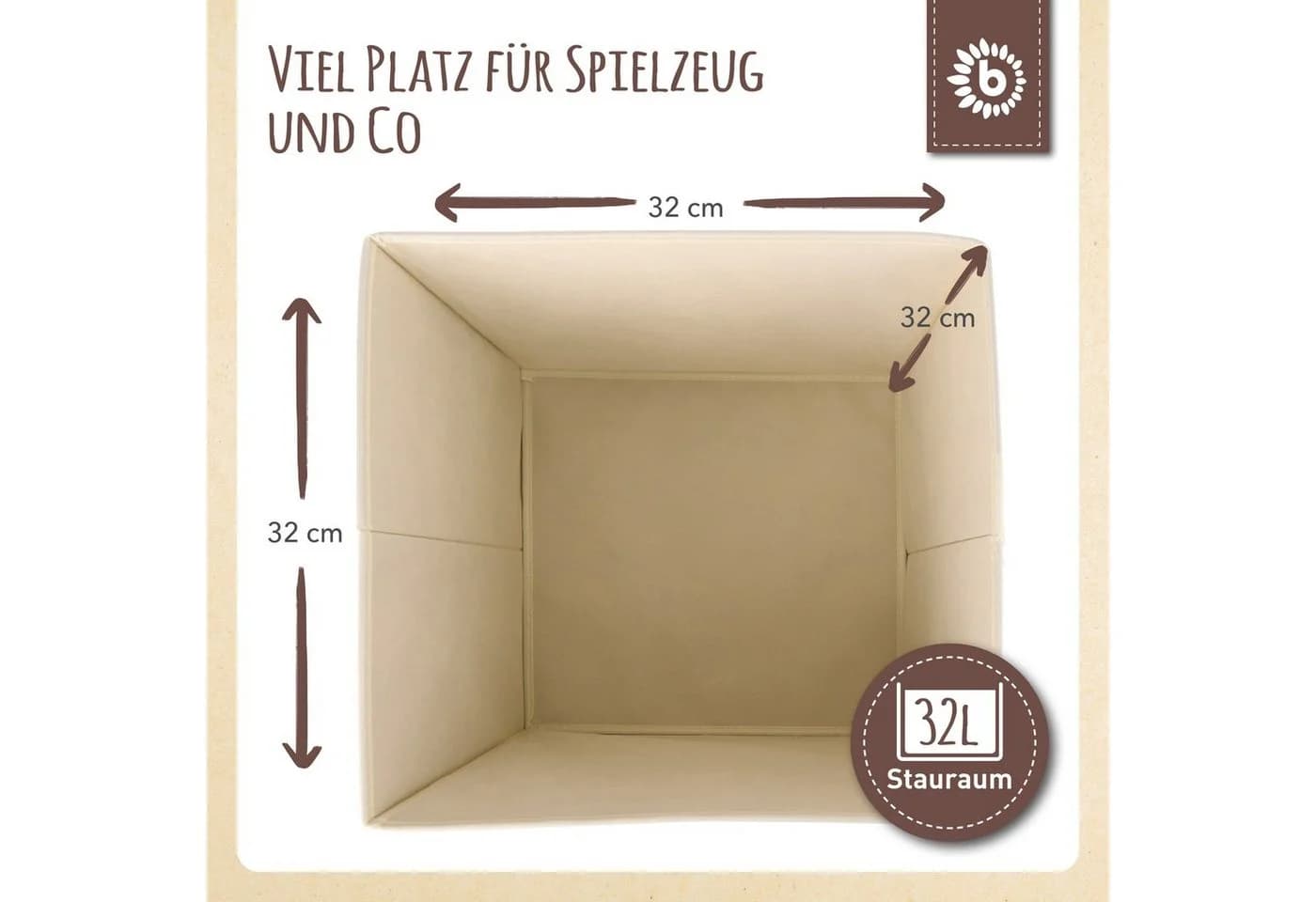 BIECO Spielzeugtruhe Esel 36L faltbar Kallax Spielzeugkiste - Bild 3