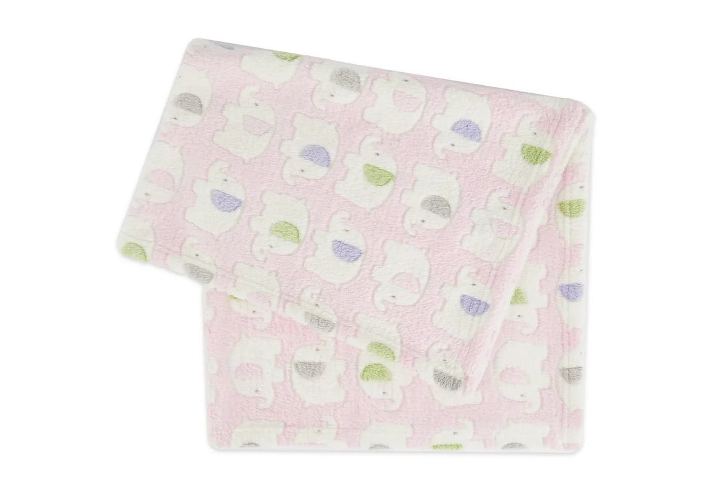 Bieco Krabbeldecke Rosa Elefanten Fleece Babydecke - Bild 2