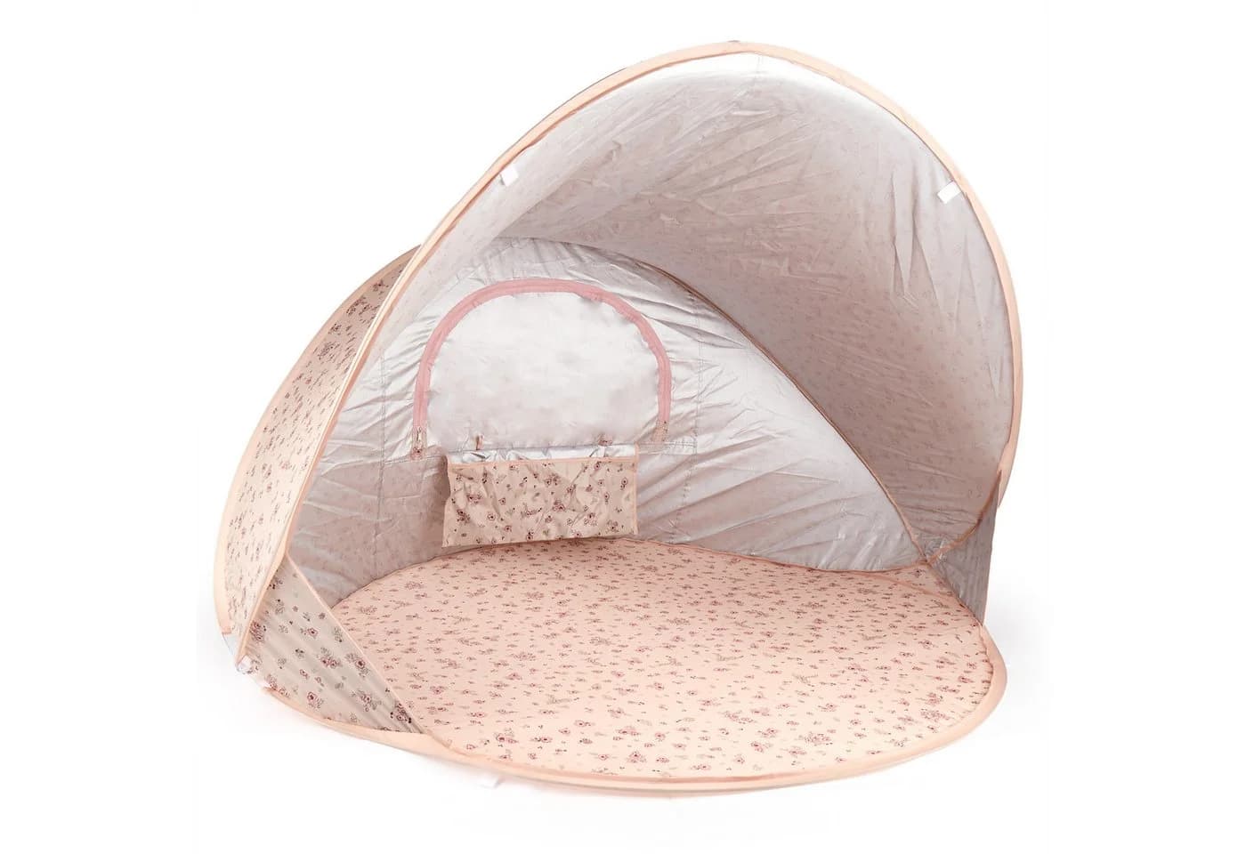 BIECO Pop-Up Strandmuschel Dreamy Flowers Rosa UV-Schutz 40+ - Bild 2