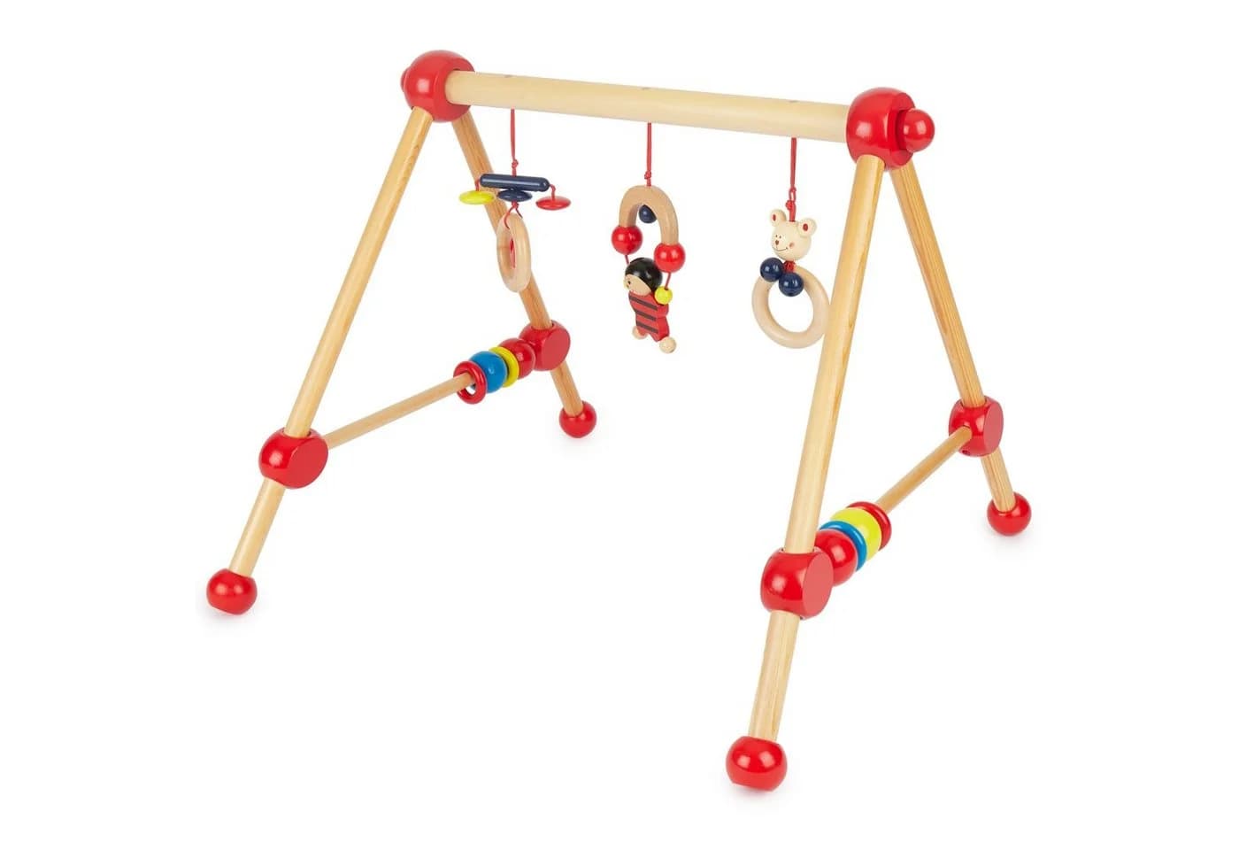 BIECO Baby Gym Spieltrapez Holz Bunt mit Figuren & Kugeln - Bild 2
