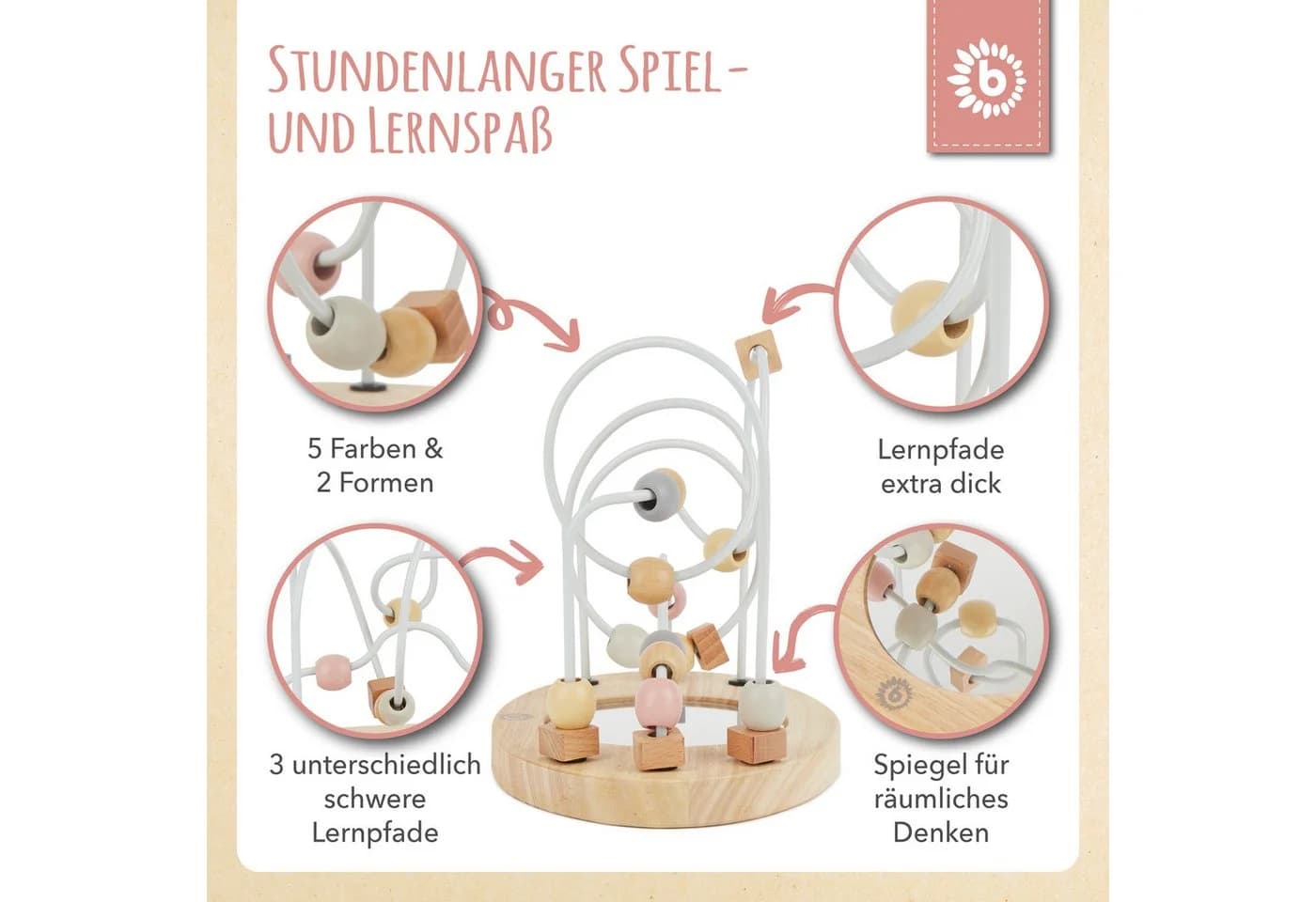 BIECO Motorikschleife mit Spiegel für Kinder - Bild 3