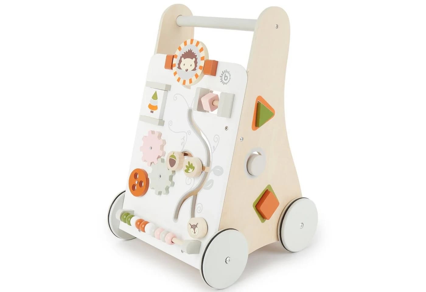 BIECO Lauflernwagen Holz ab 1 Jahr Multifunktionale Baby Lauflernhilfe mit Gummibereifung - Bild 2