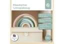 BIECO Stapelspielzeug Regenbogen 7-tlg. Holz Pastellfarben Bild 1