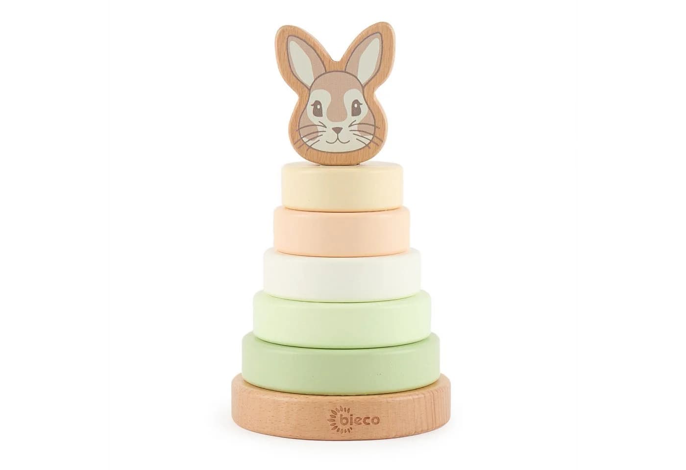 BIECO Stapelturm Baby Hase Holzspielzeug FSC-zertifiziert - Bild 2