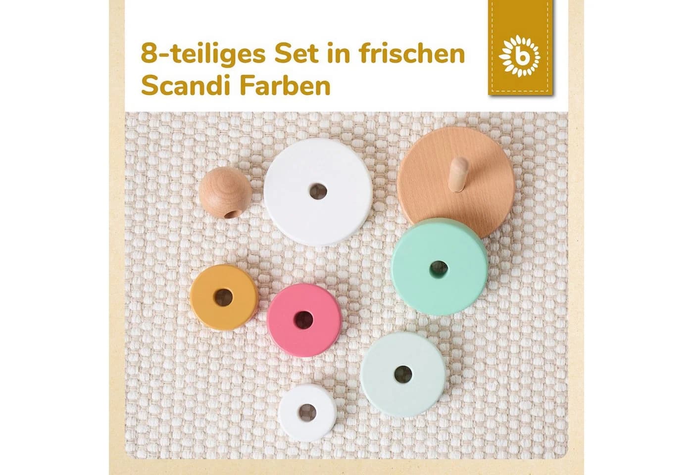 BIECO Stapelturm Berry FSC Holz Stapelspielzeug - Bild 4