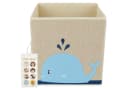 BIECO Spielzeugtruhe Kinder Aufbewahrungsbox Wal 36L Beige Faltbar Bild 2