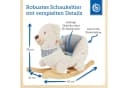 BIECO Schaukeltier Bär Creme Plüsch 62x30x48 cm Bild 5