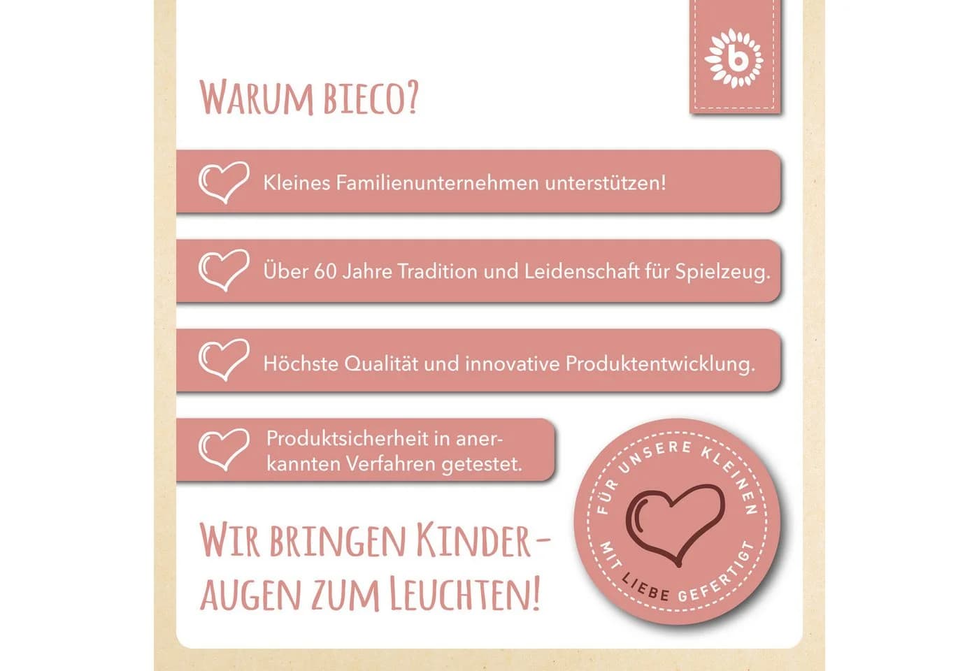 BIECO Schaukeltier Reh Ella Beige Massivholz