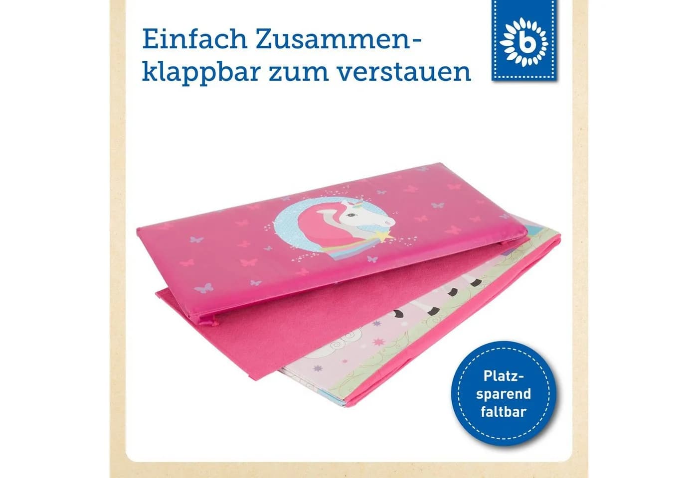 BIECO Spielzeugtruhe Aufbewahrungsbox mit Deckel Einhorn Rosa 60L - Bild 5
