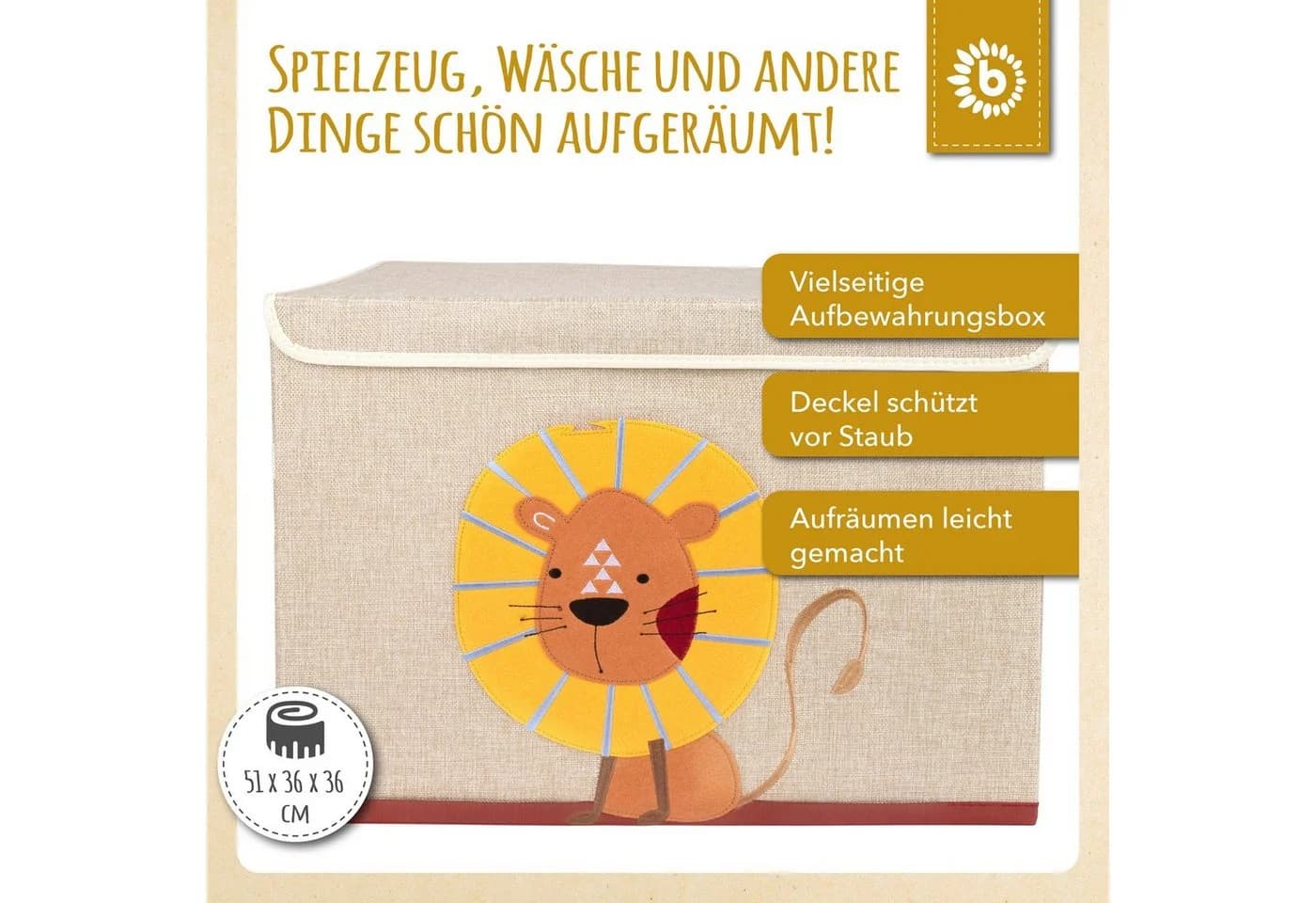BIECO Spielzeugtruhe Aufbewahrungsbox mit Deckel 65L Faltbar