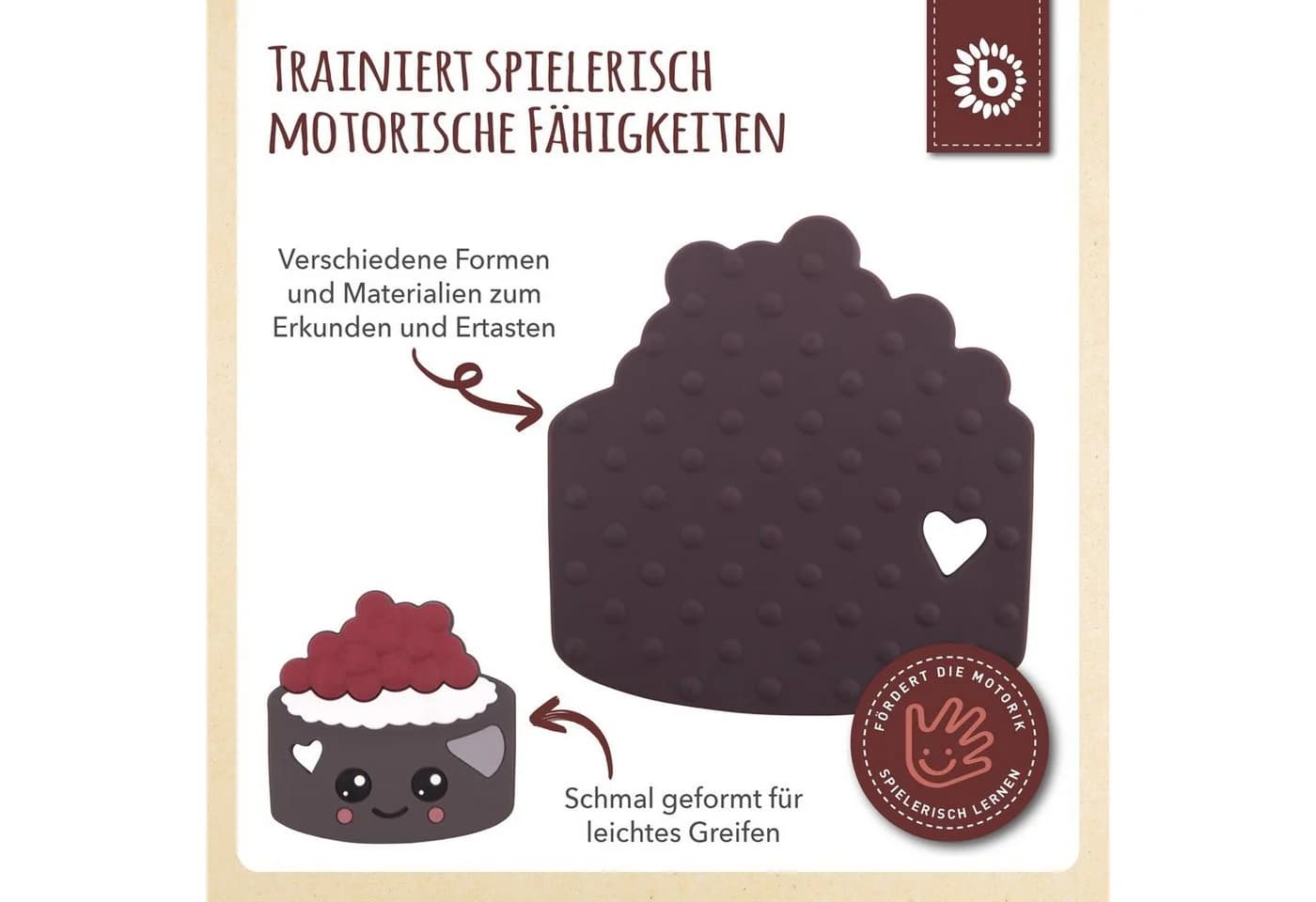 BIECO Silikon Beißring Torte Baby 8 cm - Bild 4