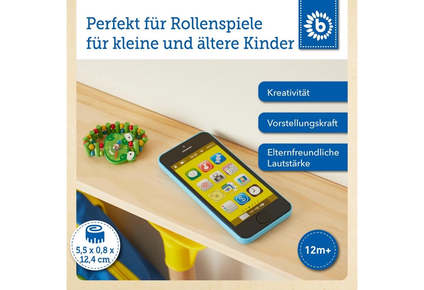 BIECO Lernspielzeug Handy Blau 40 Sounds