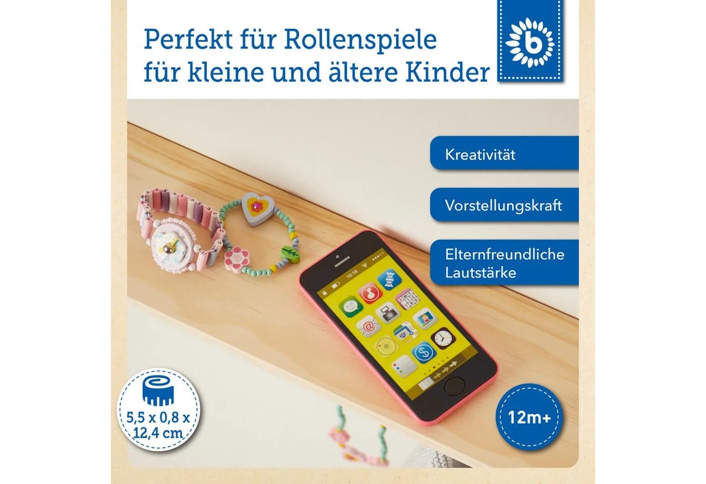 BIECO Lernspielzeug Baby Smartphone Handy mit 40 Sounds