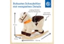 BIECO Schaukeltier Pferd aus kuschelweichem Plüsch Bild 5
