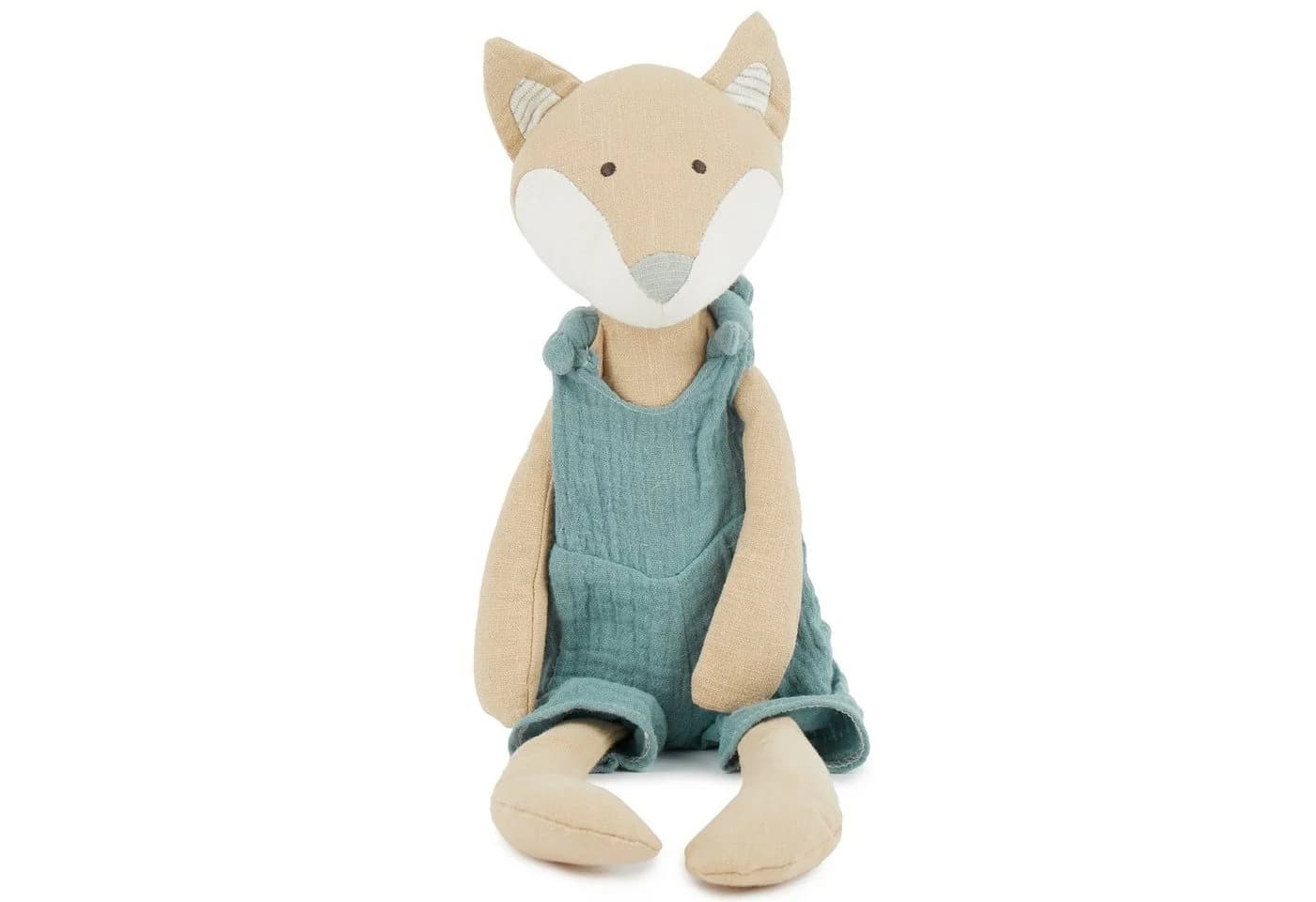 BIECO Plüschfigur Fuchs Kuscheltier Baby aus Leinenstoff & Musselin Beige - Bild 2