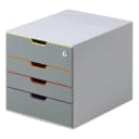 Durable Schubladenbox VARICOLOR Safe 4-fach Bunt mit Schloss Bild 2