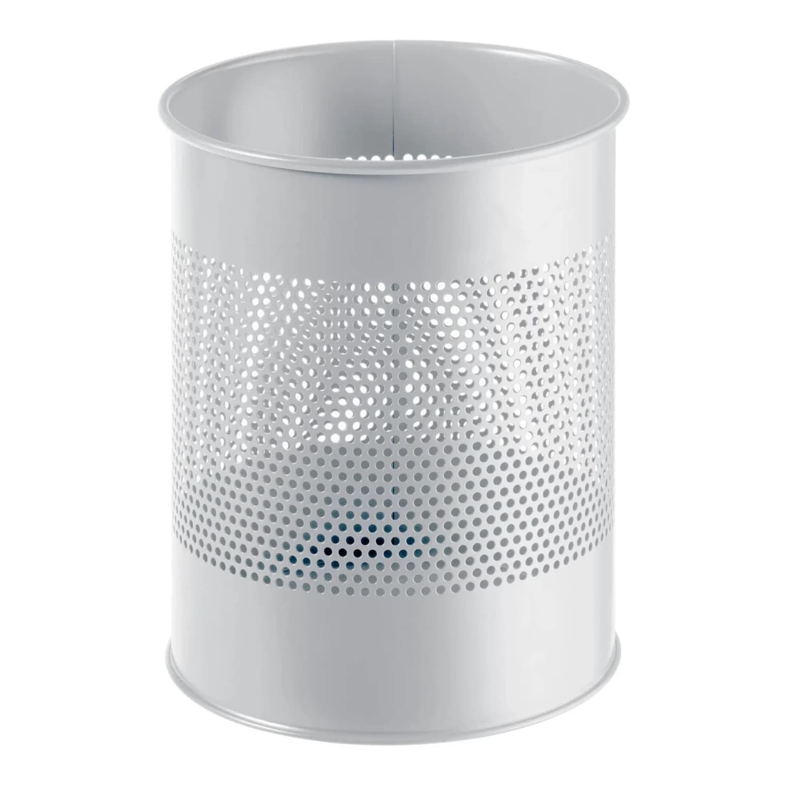 Durable Papierkorb Metall Rund 15 Liter Grau