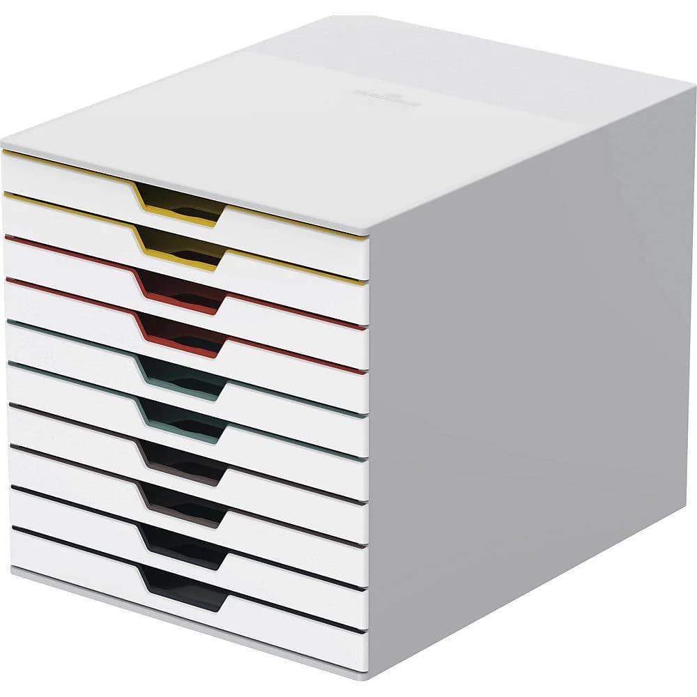 DURABLE Schubladenbox VARICOLOR 10 Schubladen Weiß ABS