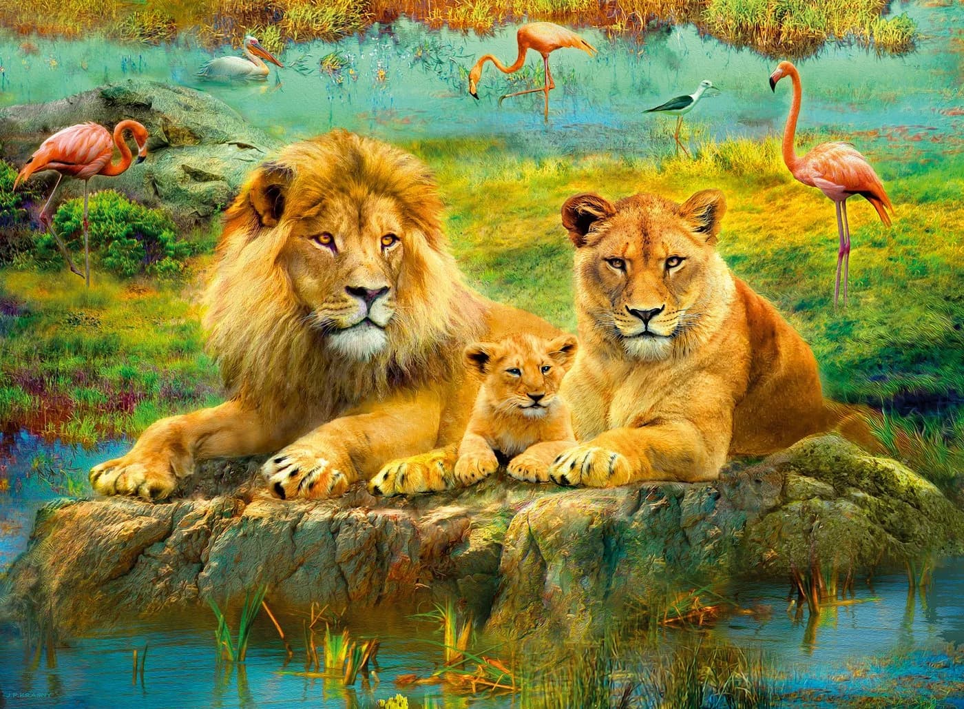 Ravensburger Puzzle Löwen in der Savanne 500 Teile Made in Germany