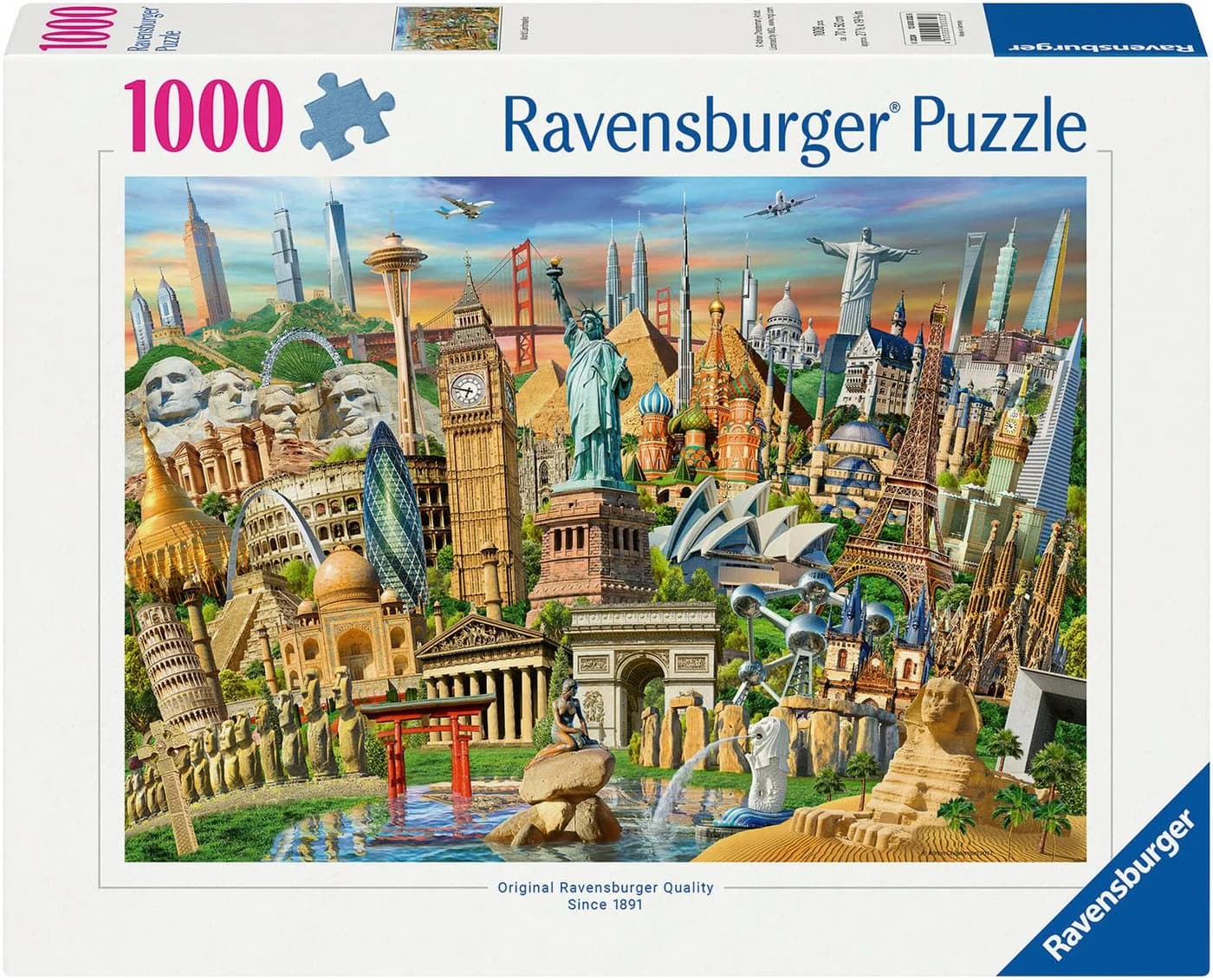 Ravensburger Puzzle Sehenswürdigkeiten weltweit 1000 Teile Bunt - Bild 2