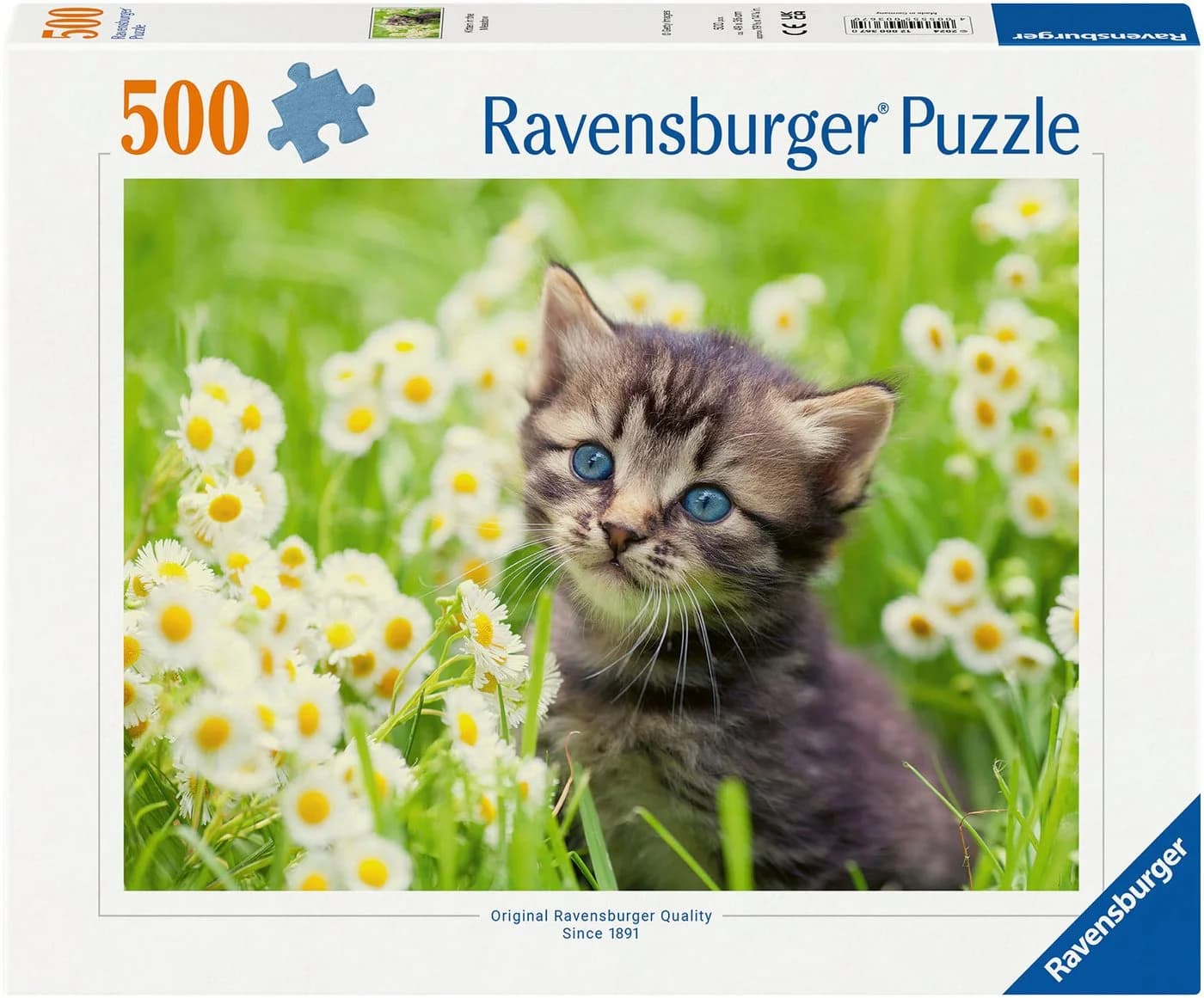 Ravensburger Puzzle Kätzchen in der Wiese 500 Teile Bunt Made in Germany - Bild 2