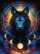 Ravensburger Puzzle Glow in the Dark, Leuchtender Wolf, 500 Puzzleteile Bild 1