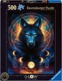 Ravensburger Puzzle Glow in the Dark, Leuchtender Wolf, 500 Puzzleteile Bild 2