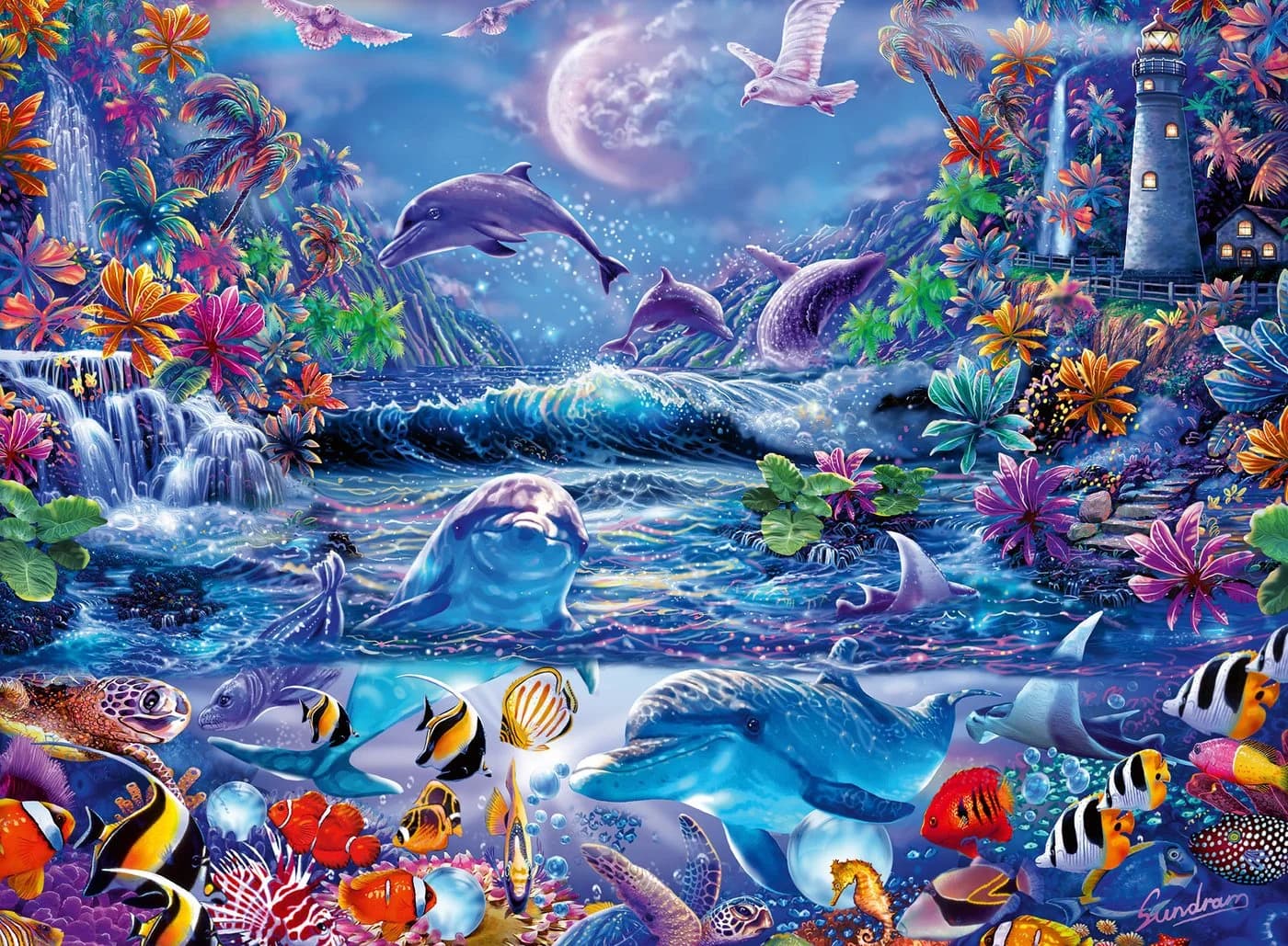 Ravensburger Puzzle Glow in the Dark 500 Teile Bunt