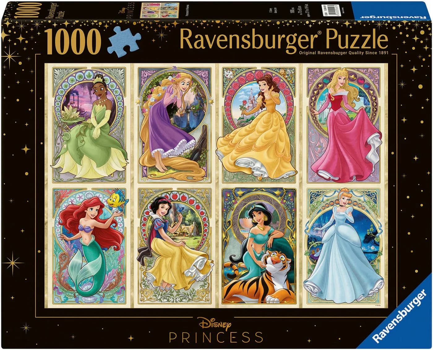 Ravensburger Puzzle Disney Princess Nouveau Art 1000 Teile Bunt Made in Germany - Bild 2