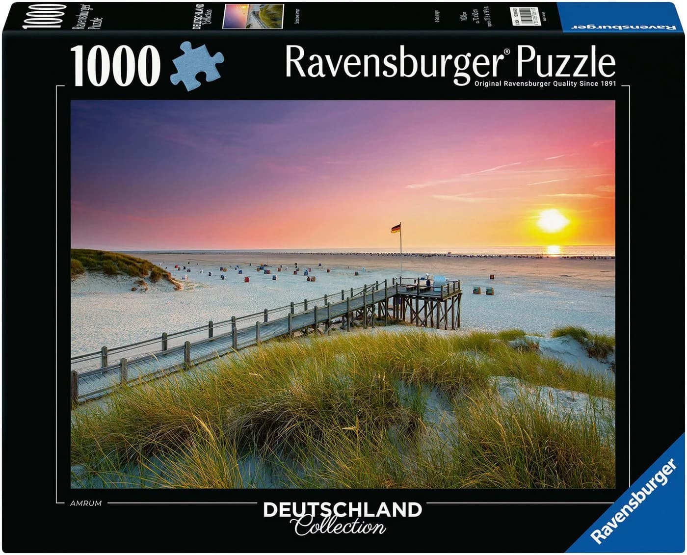 Ravensburger Puzzle Deutschland Collection Sonnenuntergang über Amrum 1000 Teile - Bild 2