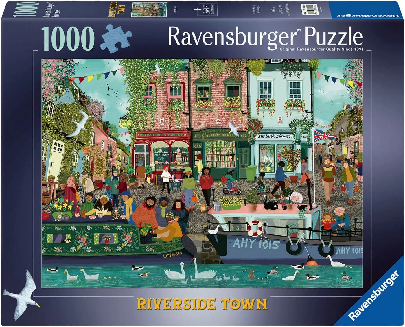 Ravensburger Puzzle Riverside Town 1000 Teile Bunt Made in Germany - Bild 2