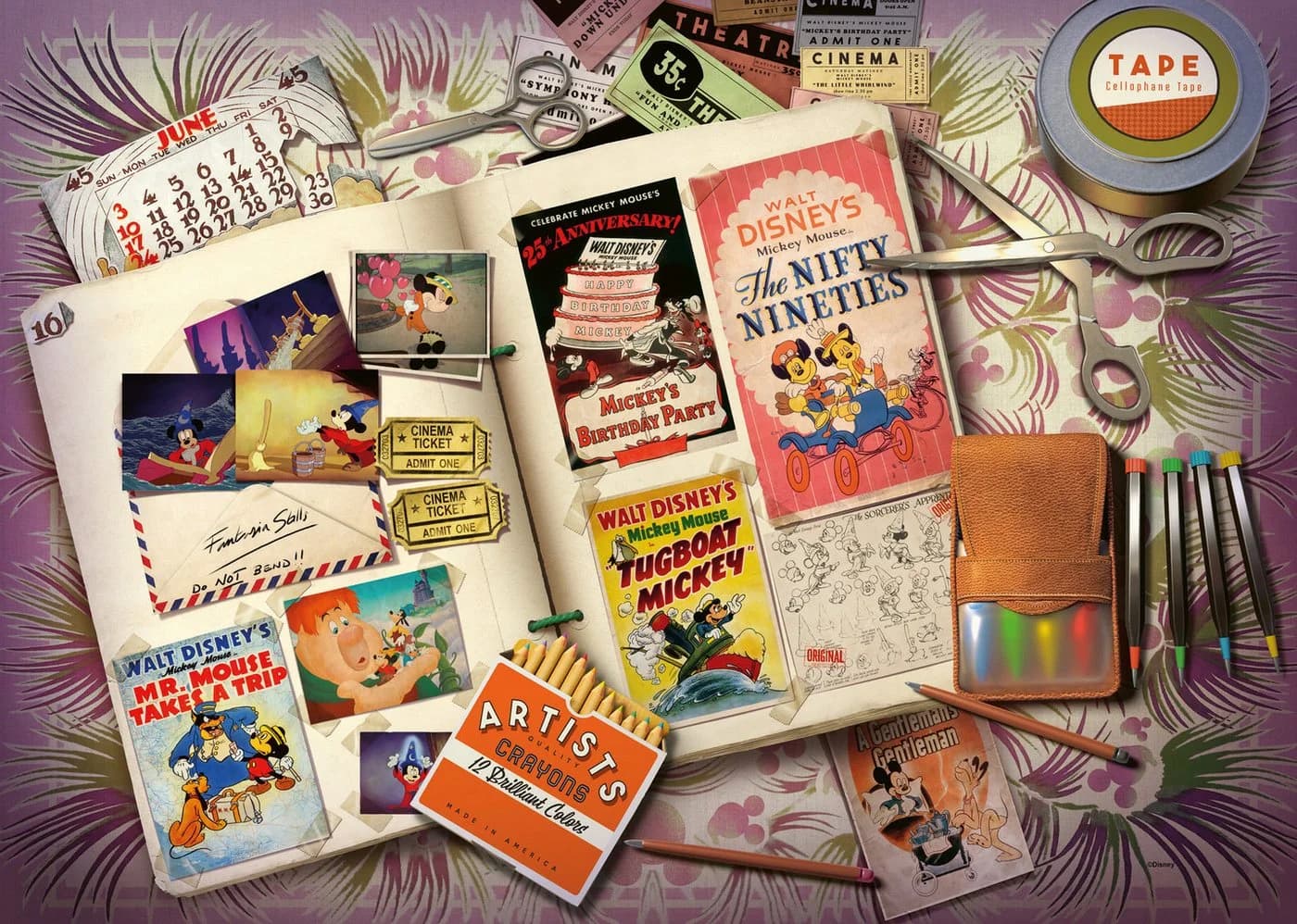 Ravensburger Puzzle Disney Mickey Mouse 1940 Mickey Moments 1000 Teile