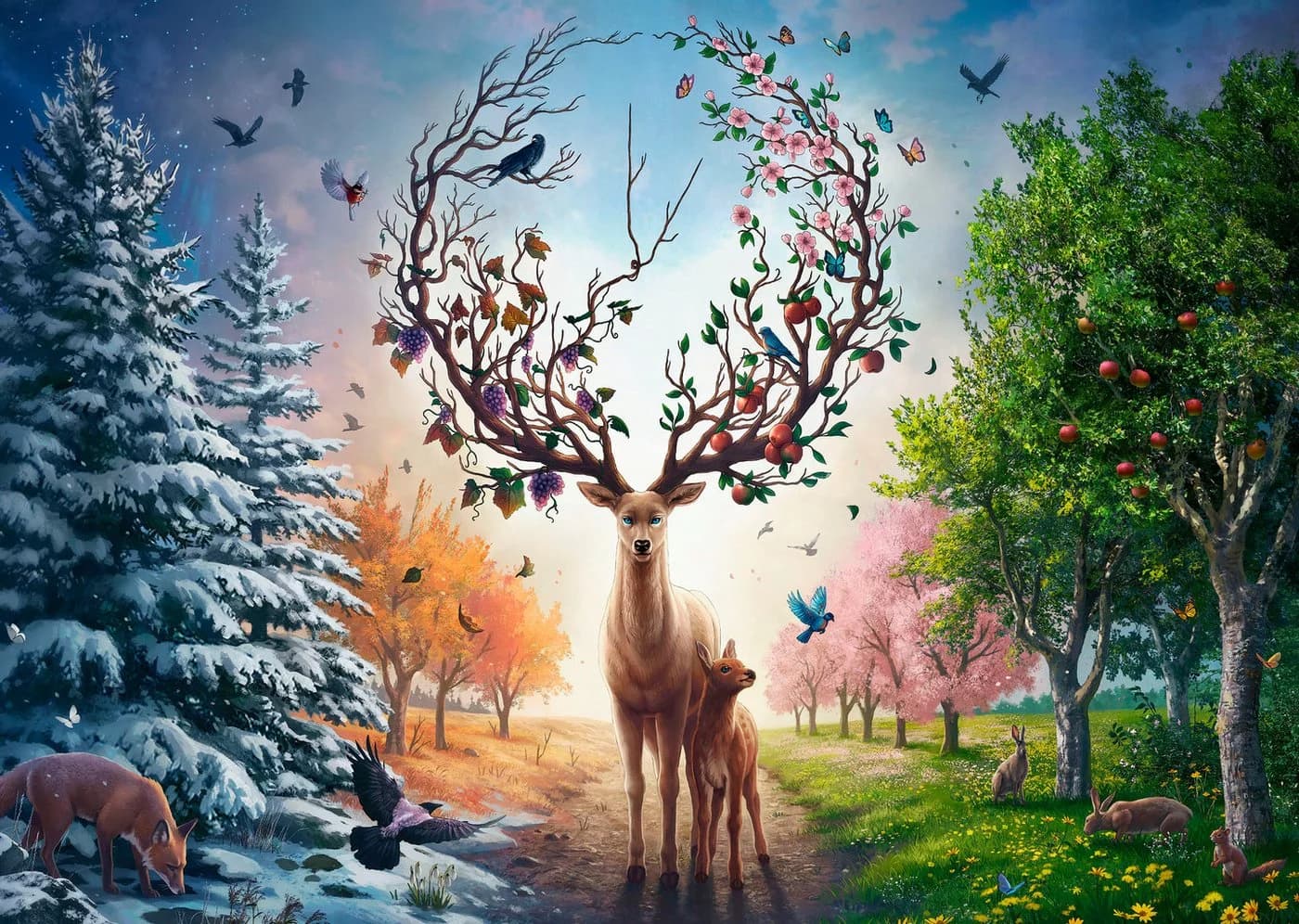 Ravensburger Puzzle Der magische Hirsch 1000 Teile