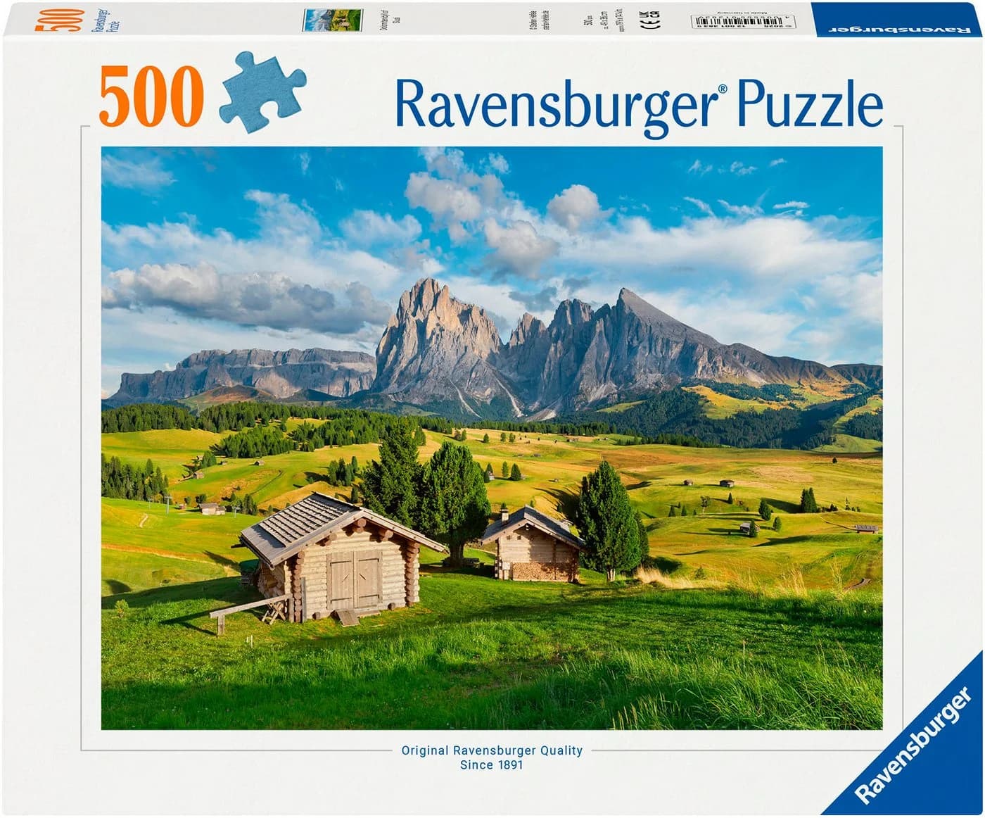 Ravensburger Puzzle Dolomitenidylle Seiser Alm 500 Teile Bunt Made in Germany - Bild 2