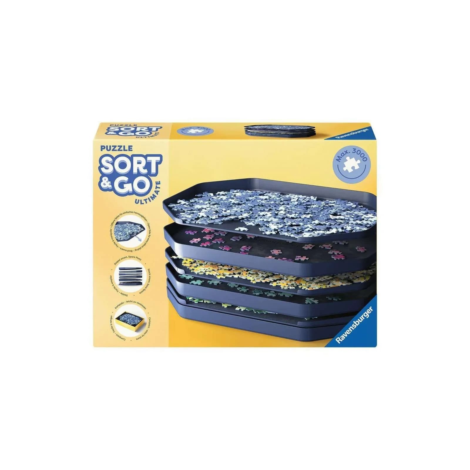 Ravensburger Puzzle-Sortierschale Sort & Go Ultimate - 6-teilig, stapelbar, bunt