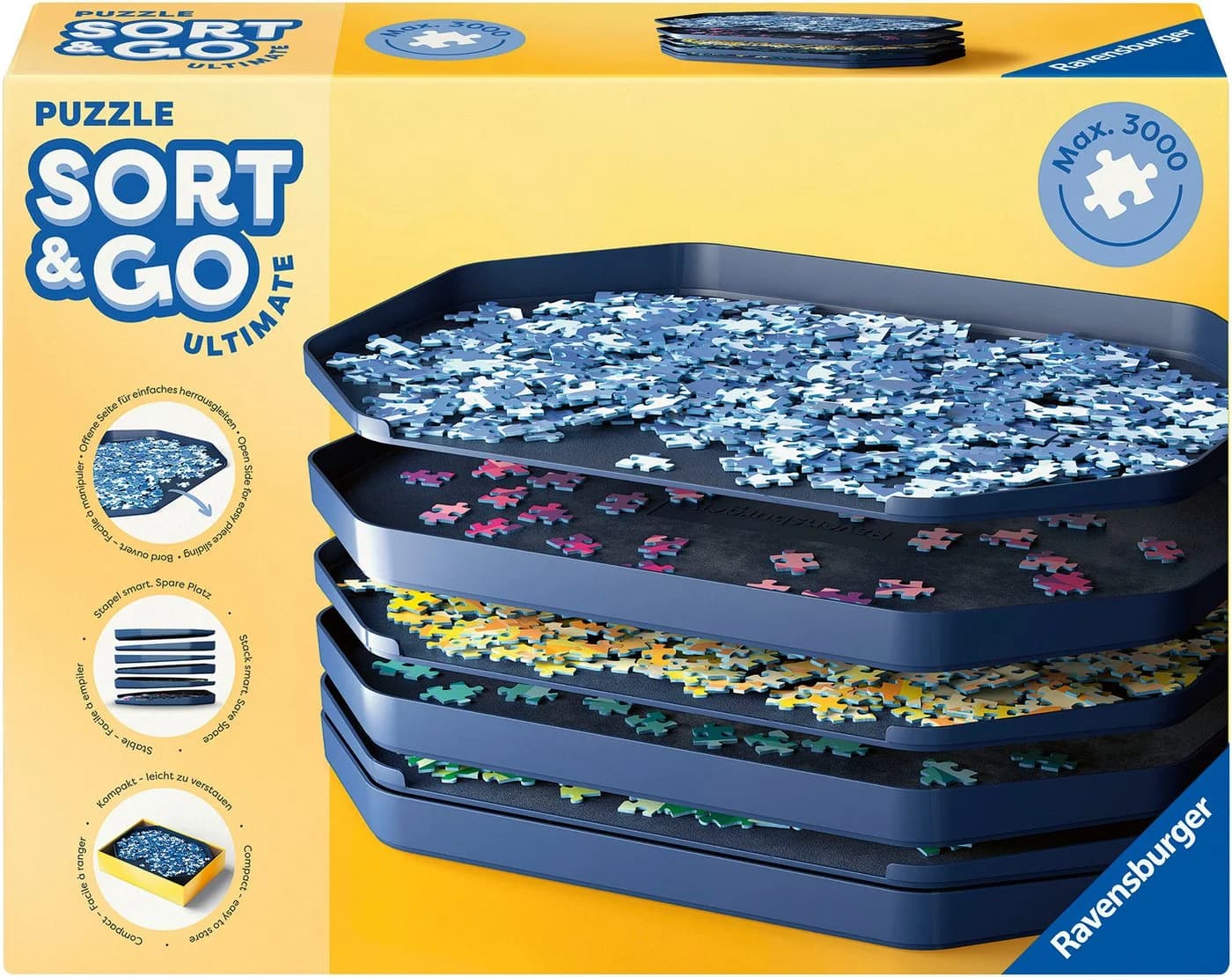Ravensburger Puzzle-Sortierschale Sort & Go Ultimate - 6-teilig, stapelbar, bunt - Bild 3