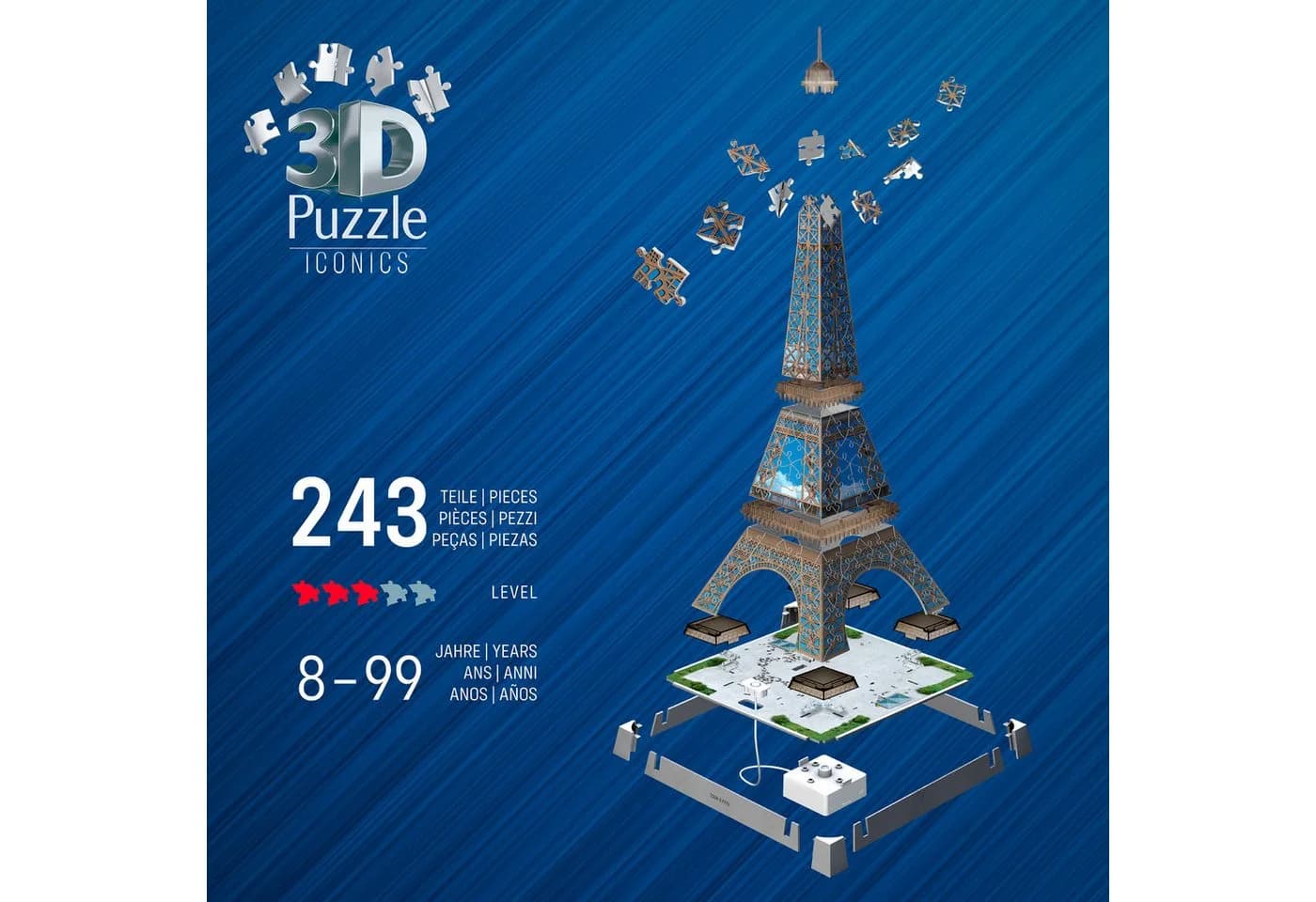 Ravensburger 3D-Puzzle Iconics: Eiffelturm mit Licht, 216 Teile - Bild 5
