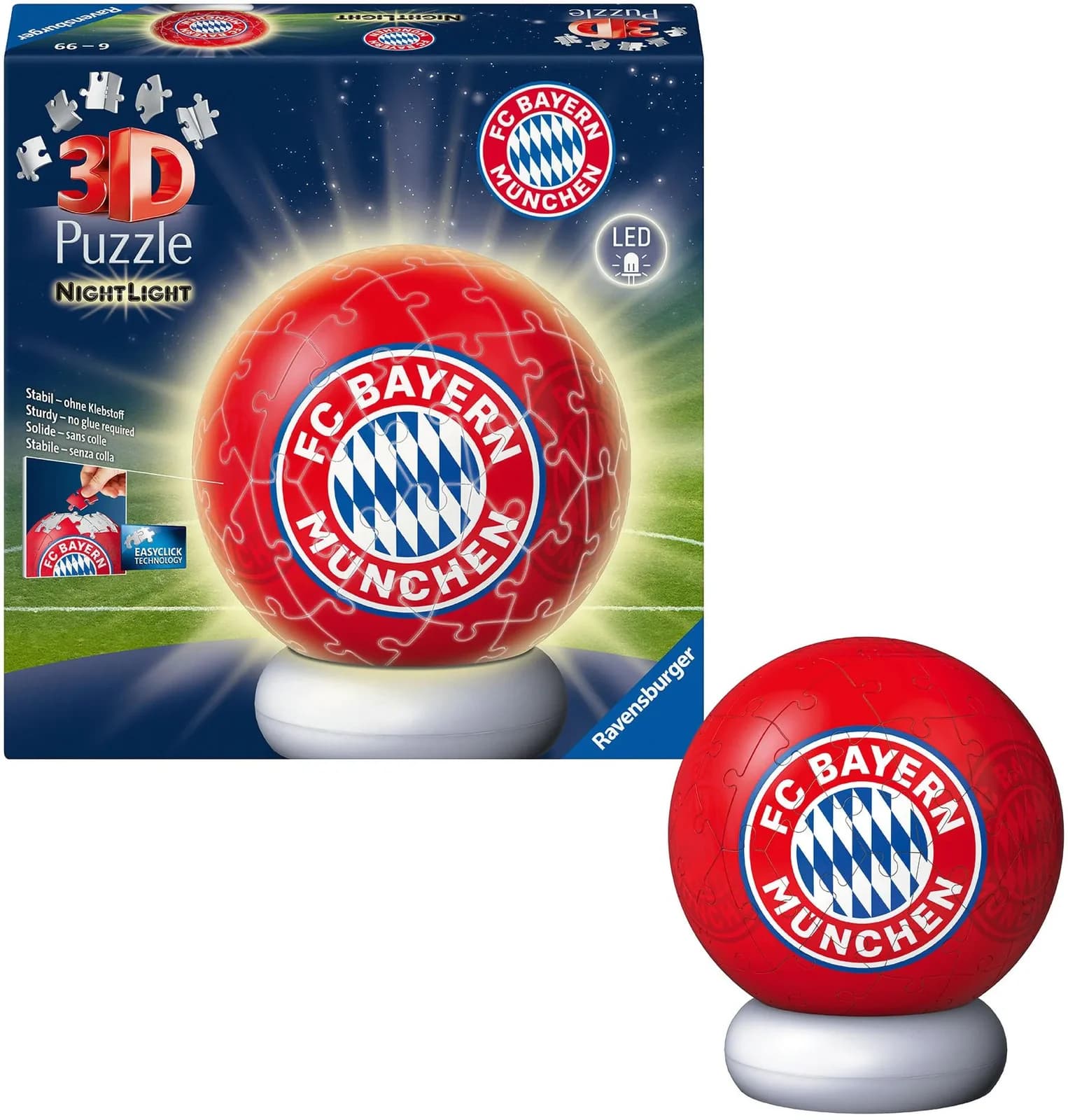 Ravensburger 3D Puzzle Nachtlicht FC Bayern München Puzzle-Ball - Bild 5