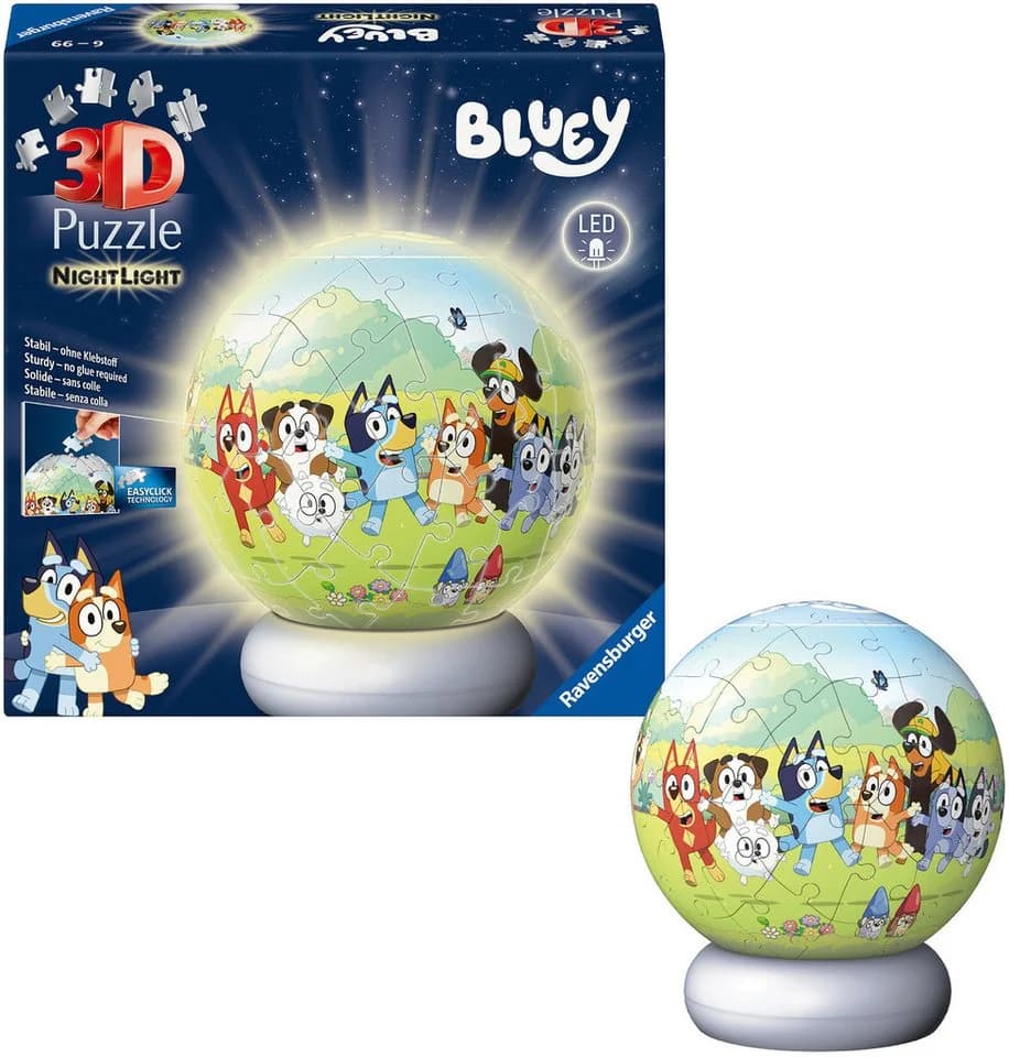 Ravensburger 3D Puzzle-Ball Nachtlicht Bluey - Bild 2