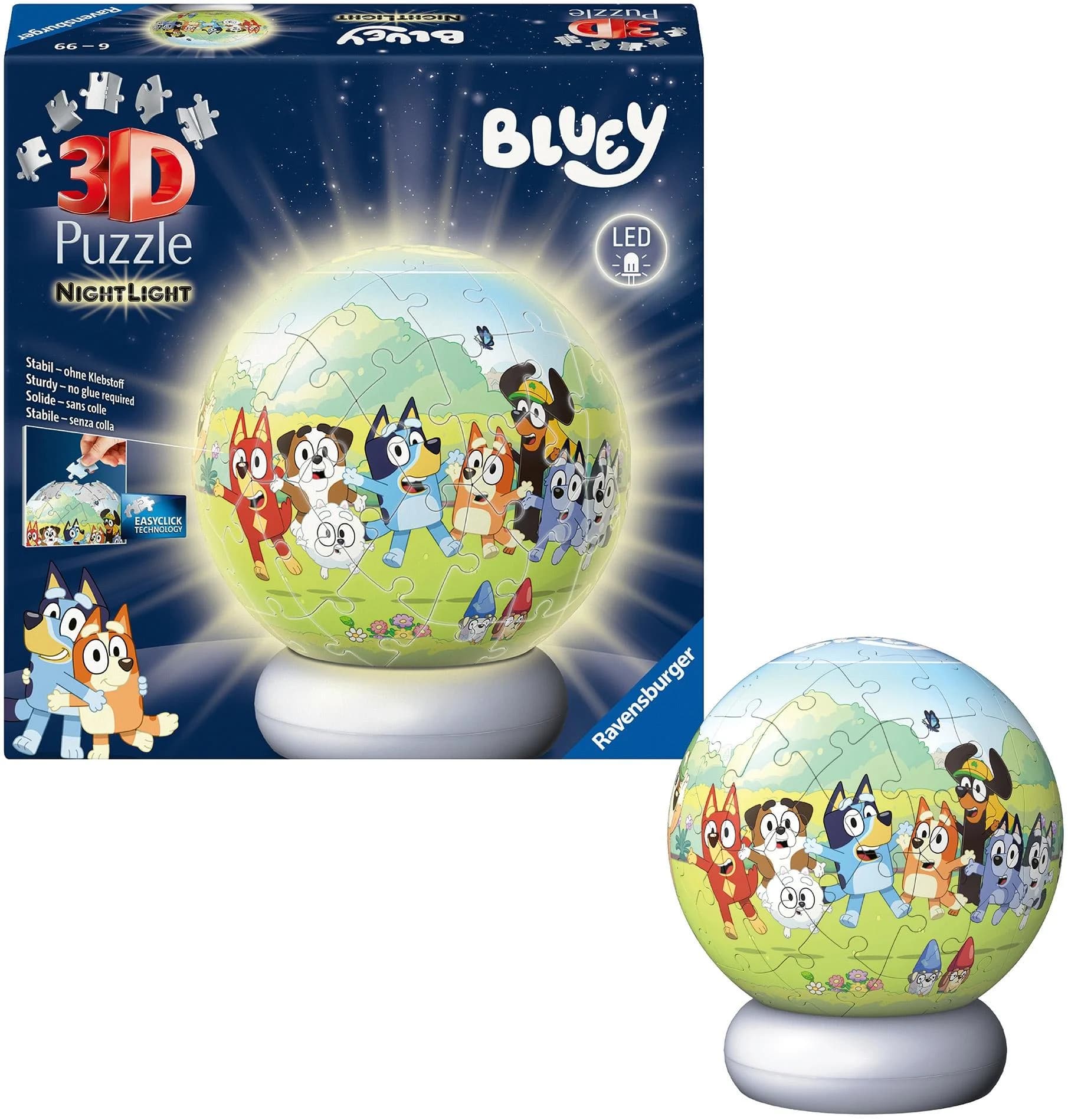 Ravensburger 3D Puzzle-Ball Nachtlicht Bluey - Bild 5