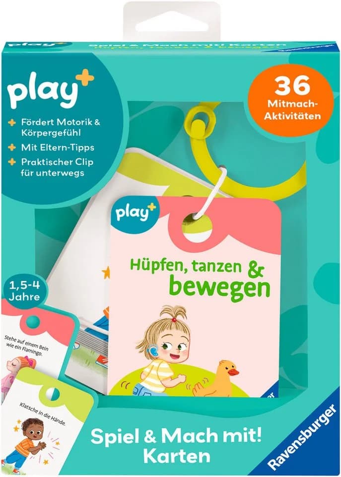 Ravensburger Spiel Play+ Mitmachkarten Hüpfen Tanzen Bewegen Bunt - Bild 2