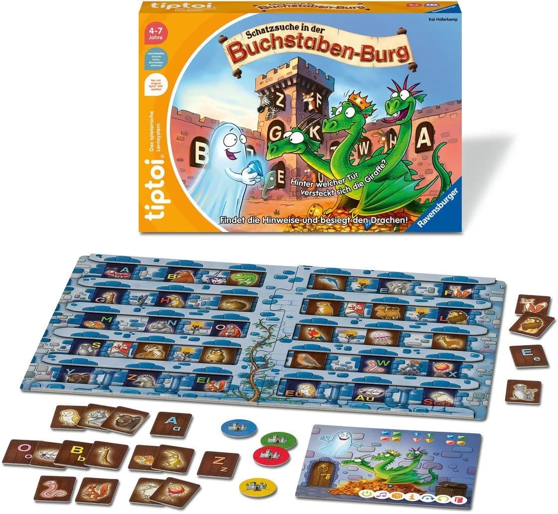Ravensburger tiptoi Spiel Schatzsuche Buchstaben-Burg Bunt Made in Europe - Bild 2