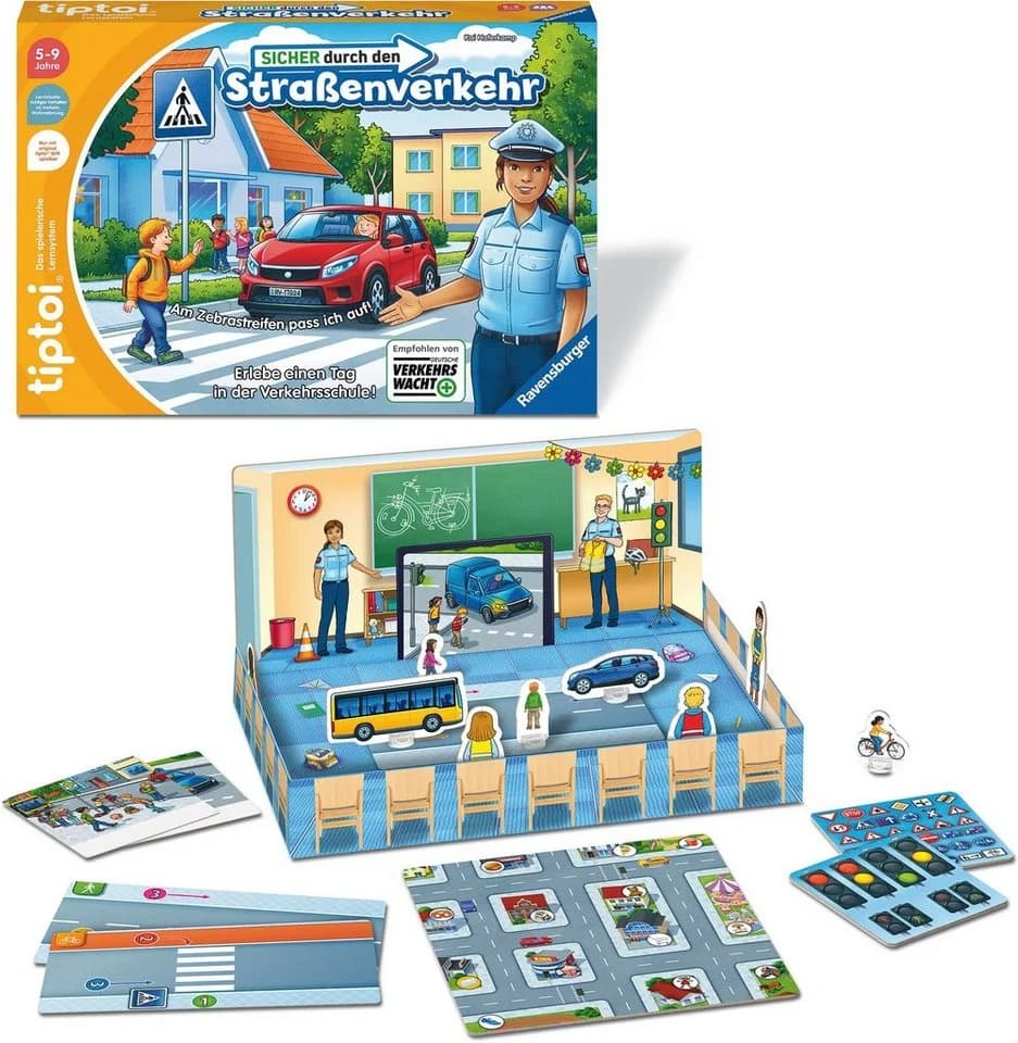 Ravensburger tiptoi Lernspiel Sicher durch den Straßenverkehr 00173
