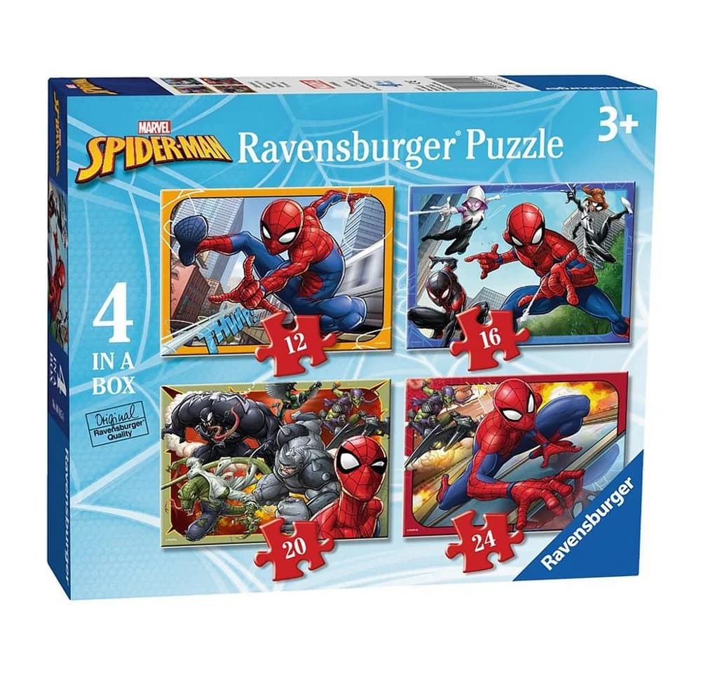 Spiderman Puzzle 4 in 1 Ravensburger Kinder Puzzle 24 Teile - Bild 2