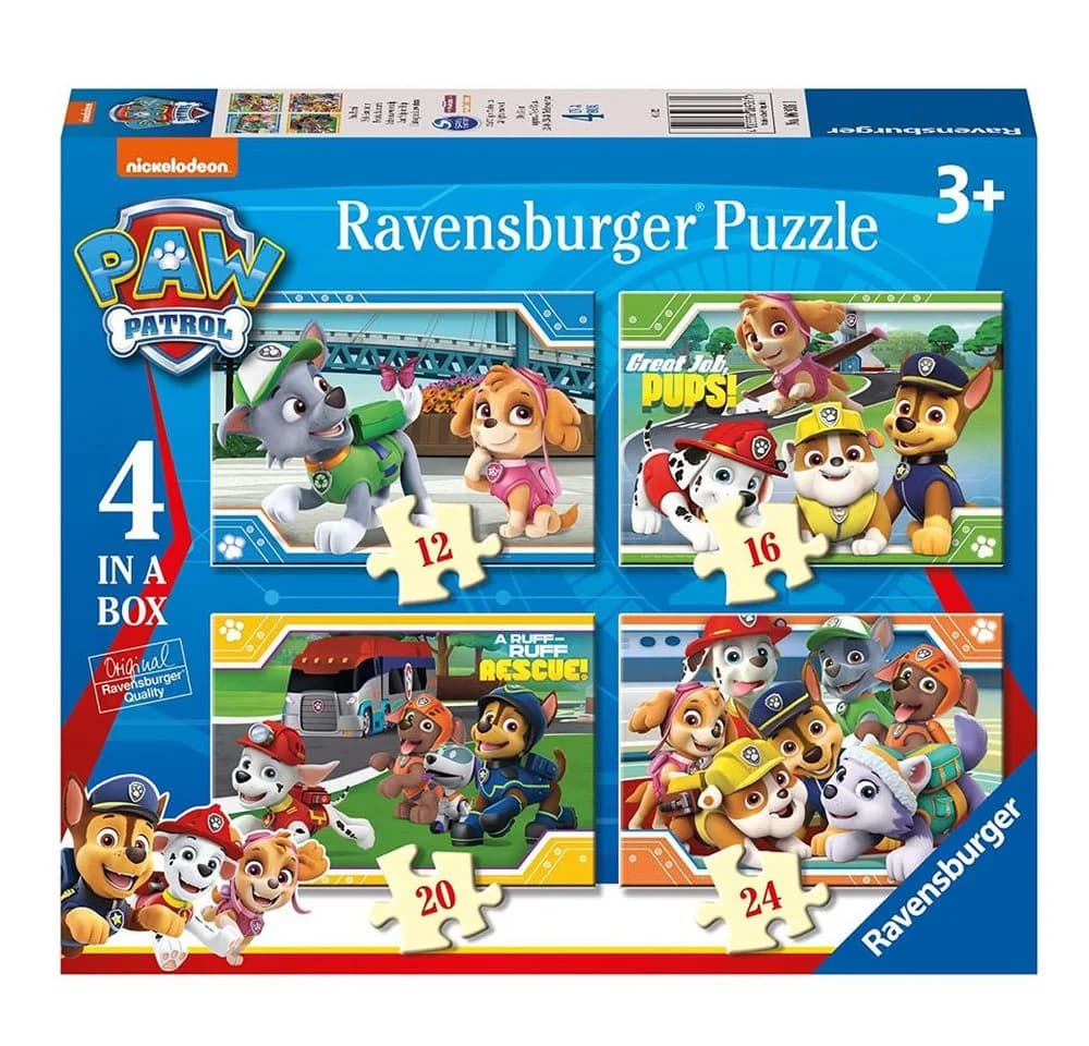 PAW PATROL Puzzle 4 in 1 Kinder Puzzle Box Motiv Freunde Ravensburger - Bild 2